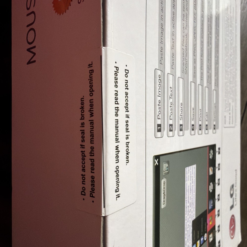 LG Smart Scan LSM-100 Black Mouse Scanner Windows Mac Compatible