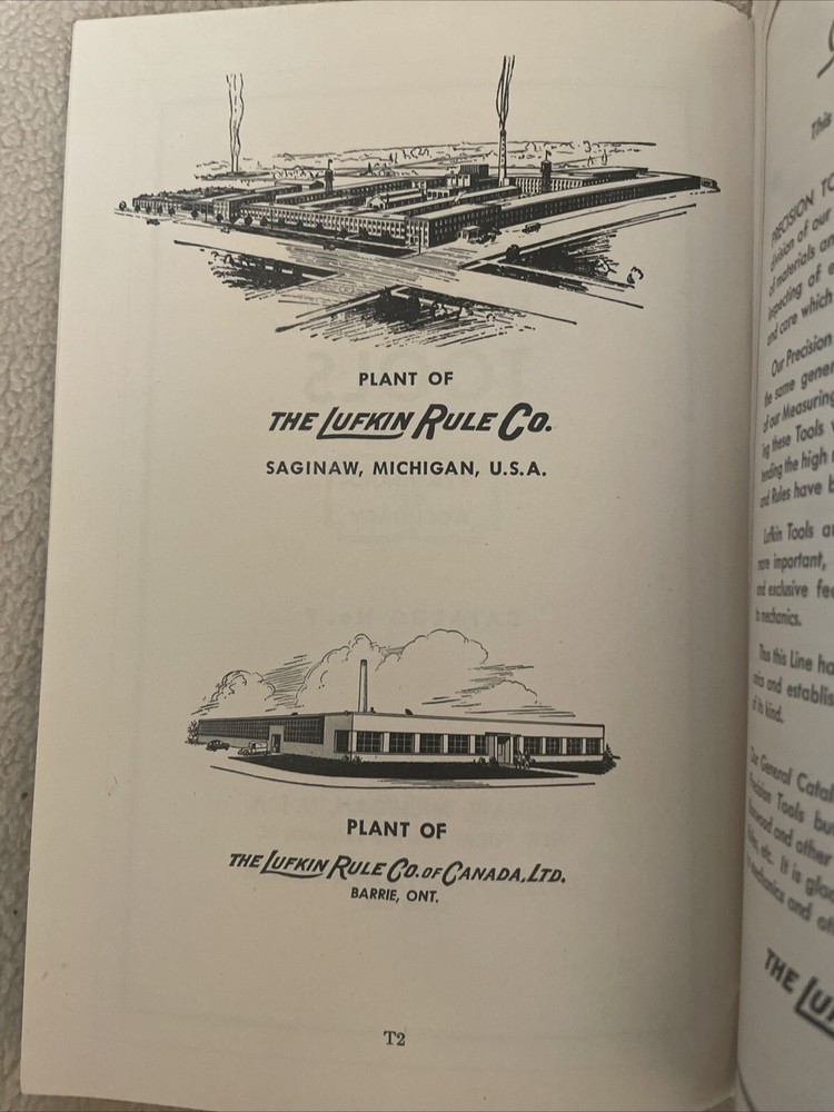 Vintage The Lufkin Rule Co. Precision Tool Catalog No. 7