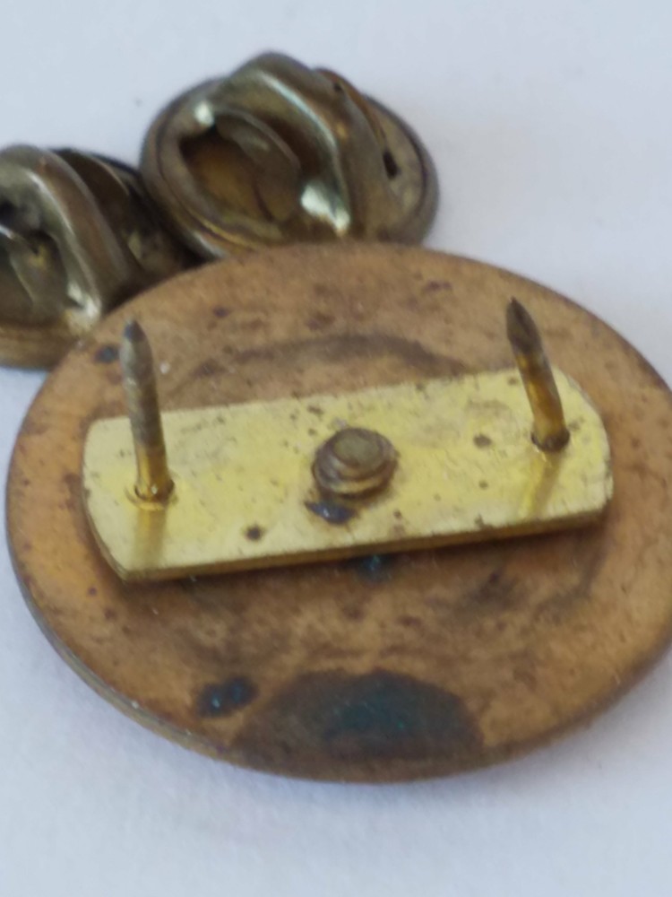 Gold Tone US Round Lapel Pin