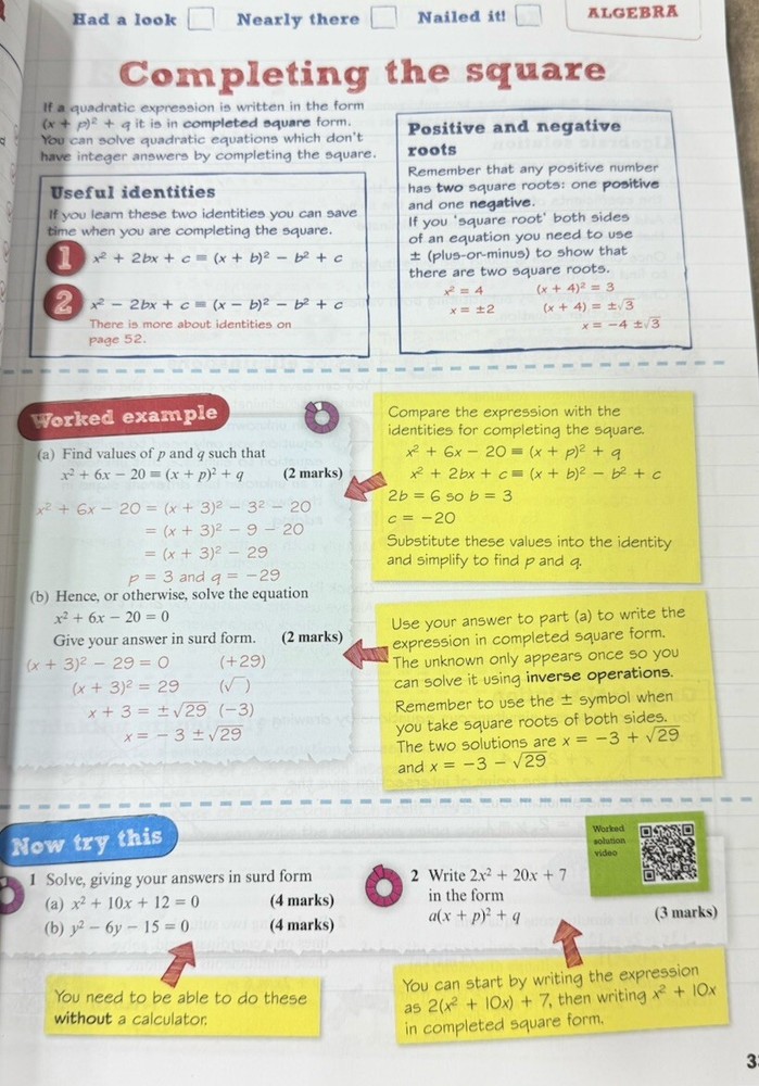Edexcel GCSE Grade 9-1 Mathematics 'Higher' Revision Guide Maths Pearson