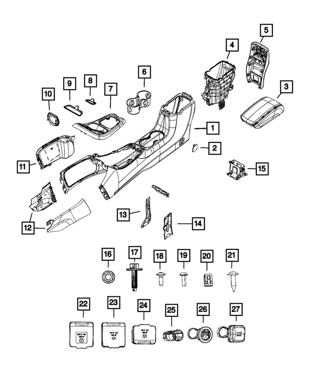 Genuine Mopar Gear Shift Indicator Bezel 6NE88DX8AA