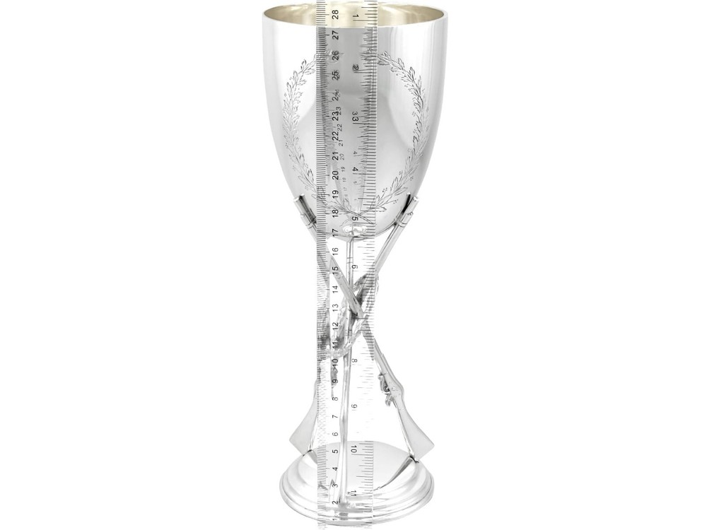 Antique Victorian Sterling Silver Rifle Presentation Cup (1885)