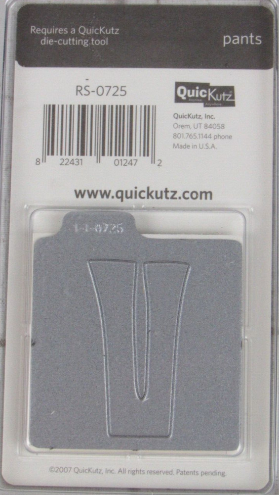 QuicKutz Pants 2x2, 1 Cutting Die Set RS-0725