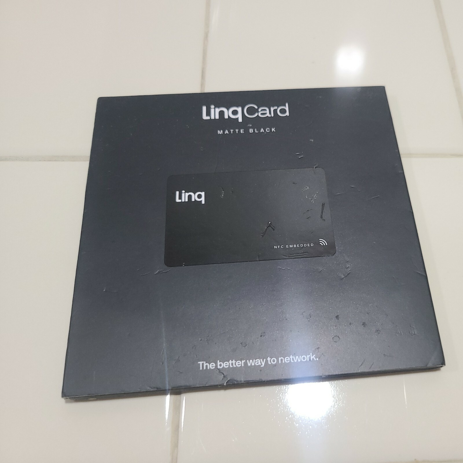 Linq Digital Business Card - Smart NFC Contact and Networking Card (Matte Black)