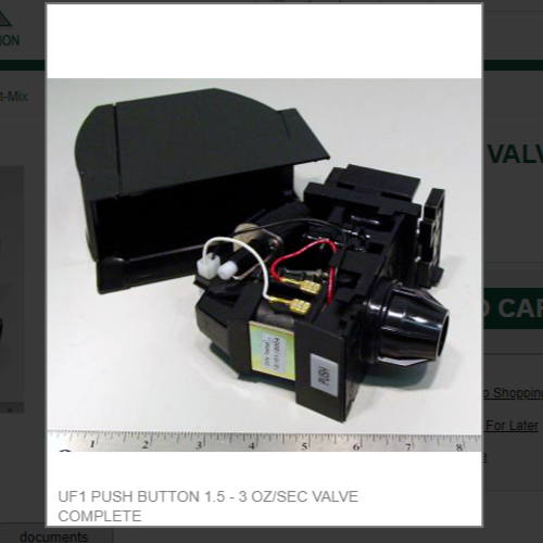 UF1 PUSH BUTTON 1.5 - 3 OZ/SEC VALVE COMPLETE #2304