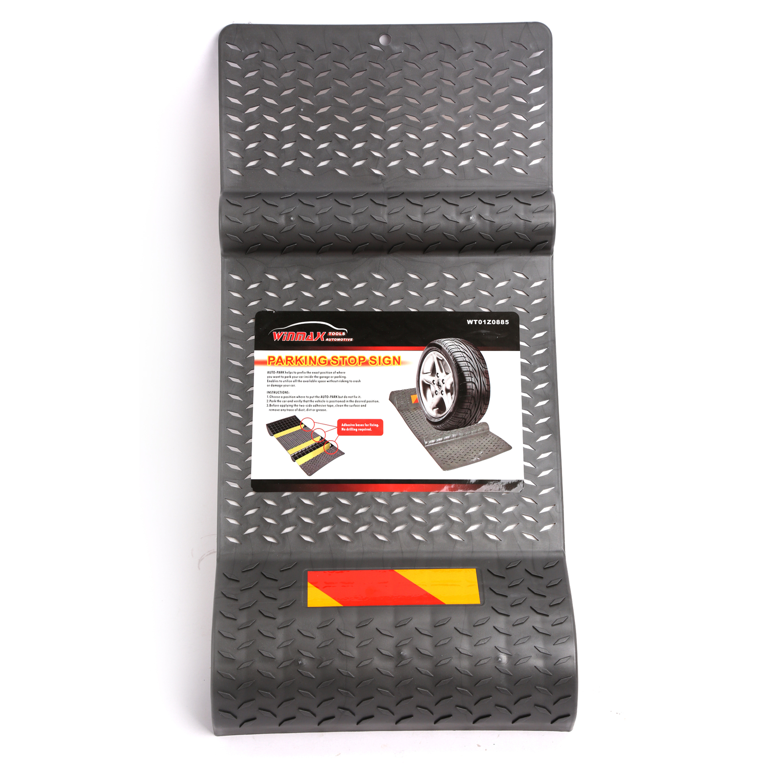 4pc Mat Car Garage Drip Tray Parking Tire Wheel Stop Park Right Safety Anti-skid