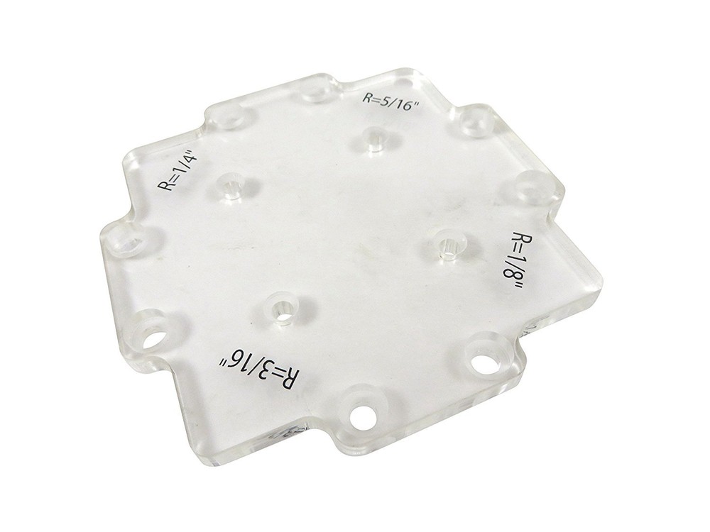 Router corner radius jig kit table work template trim bit woodworking 12 profile