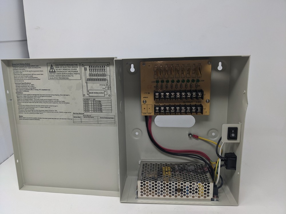 CCTV POWER SUPPLY MODEL TR C12VDC09P10A (P1)