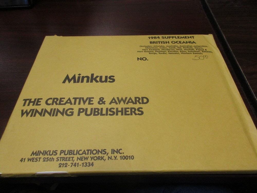 "MINKUS" 1984 SUPPLEMENT BRITISH OCEANIA   W/FREE SHIPPING!!!