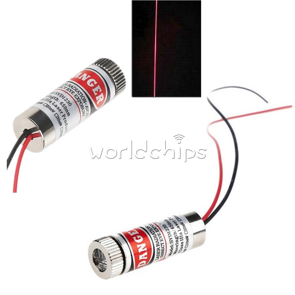 5PCS 650nm 5mW Red Laser Line Module Focus Adjustable Laser Head 5V Laser Module