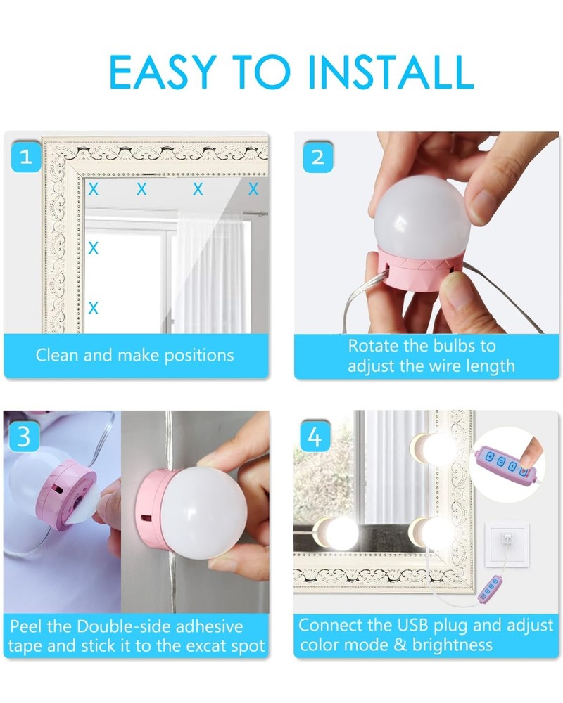Led Vanity Mirror Lights, Vanity Lights for Makeup Dressing Mirror Lighting,1...