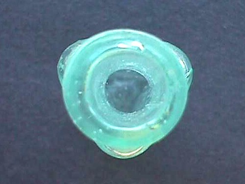 Unique RARE antique CHAS E HIRES unusual TRIANGULAR shaped COLOGNE bottle
