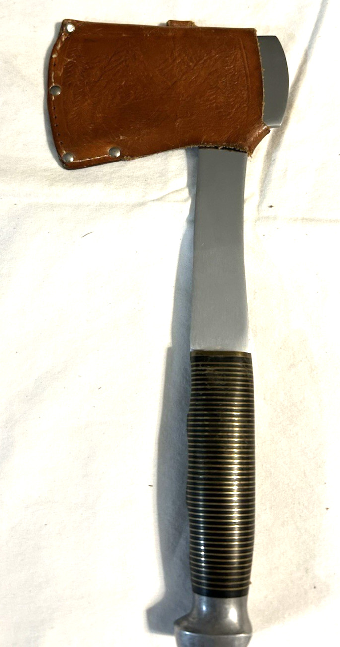 Vintage Hunter/Woodsman Axe with Sheath Excellnt Condition