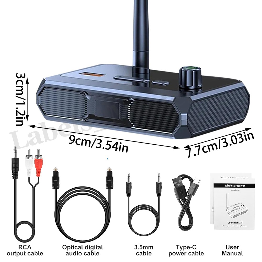 Bluetooth 5.3 Receiver Home Stereo Audio Adapter AUX RCA Optical USB TV Speakers