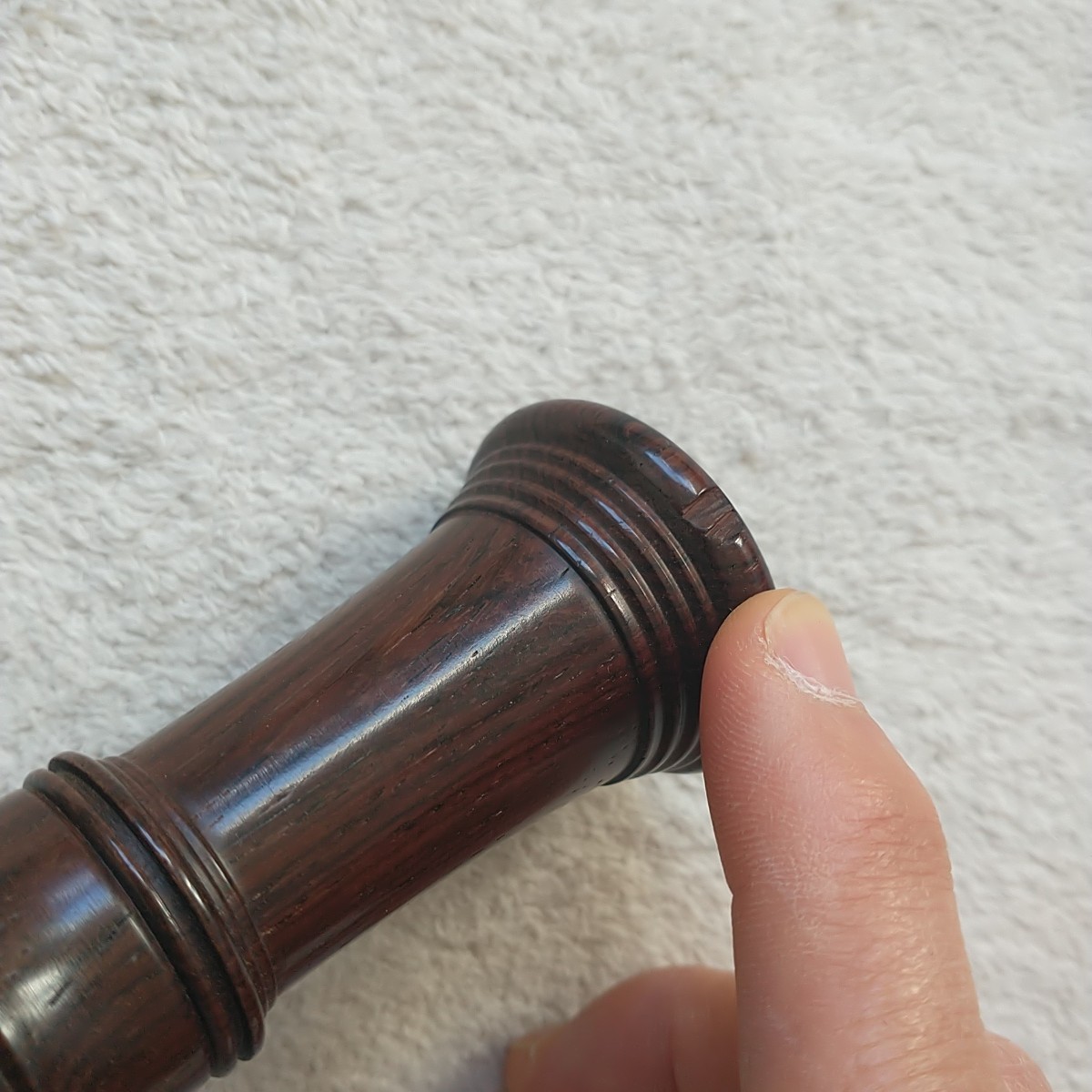 Vtg Brero Suisse Wood Alto Recorder Blockflute Dark Brown Bag Cleaner 90s 18.5"