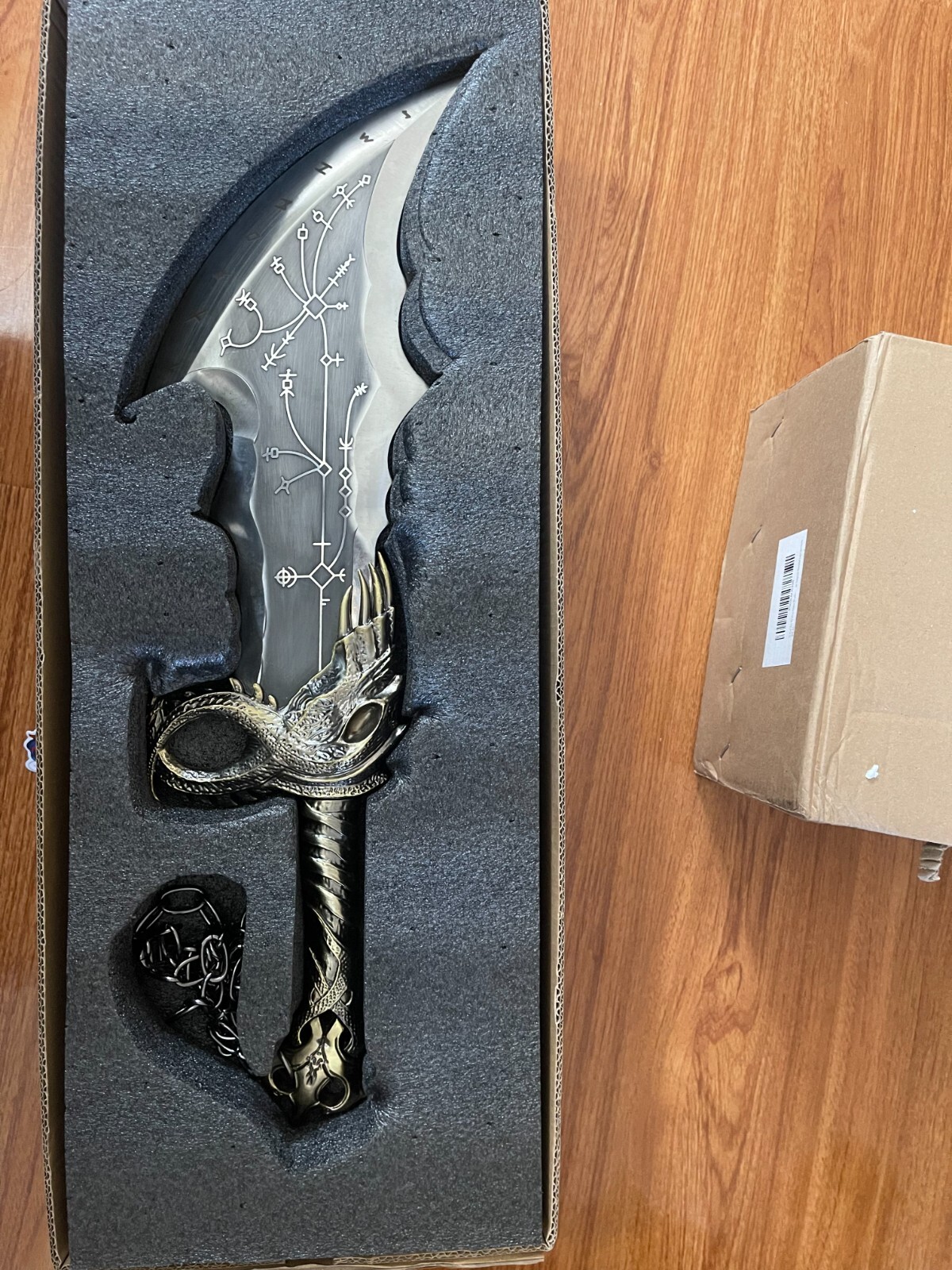 [OPEN BOX]God of War,Blades of Chaos Sword Twin Blades, Kratos Metal!