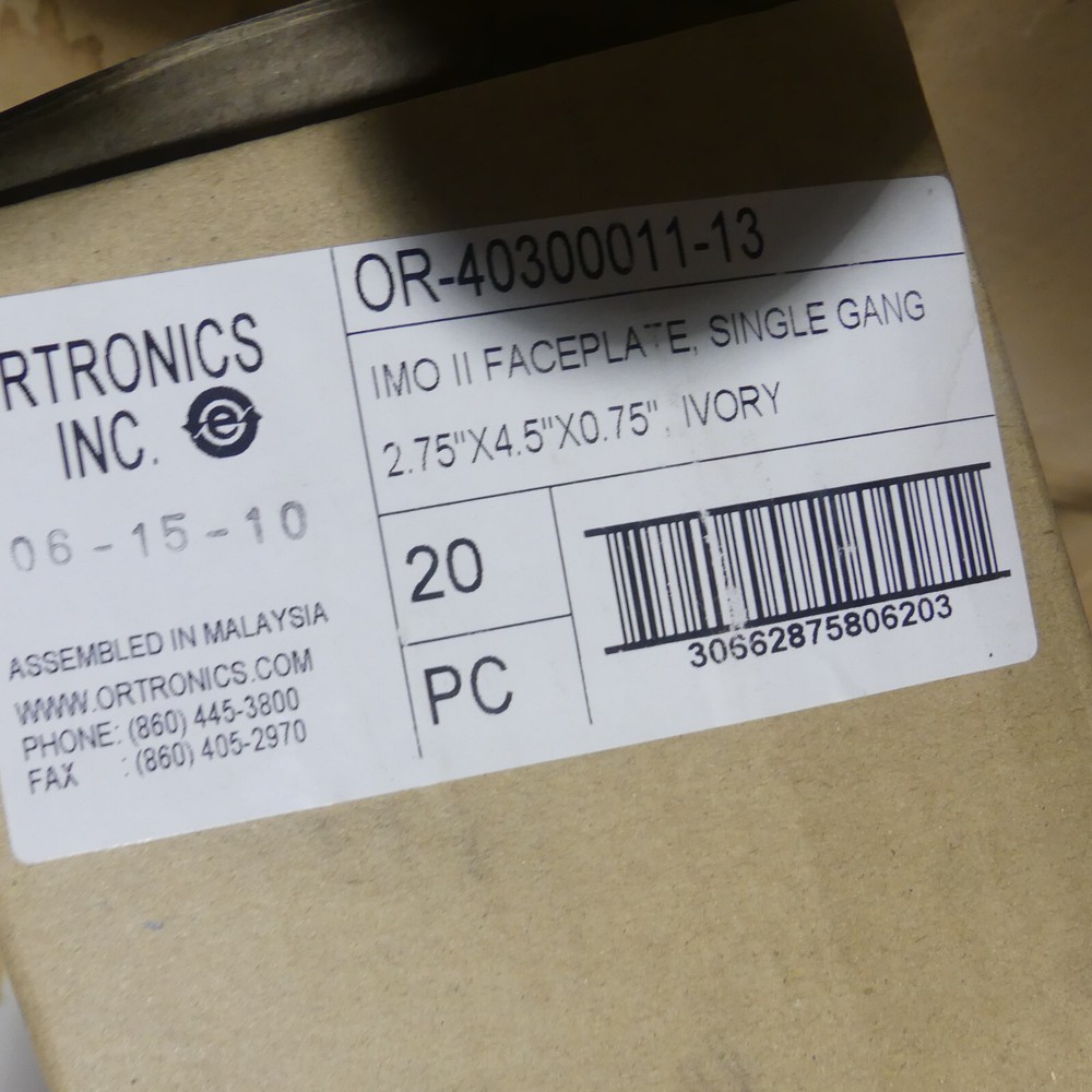 Qty 20: Legrand Ortronics IMO Series II Module Wall Mount Faceplate - 3 Modules