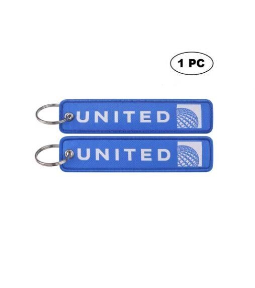 AIRLINE KEY CHAIN TAG DELTA UNITED KLM FLIGHT CREW LUGGAGE KEYRING AVIATION GIFT