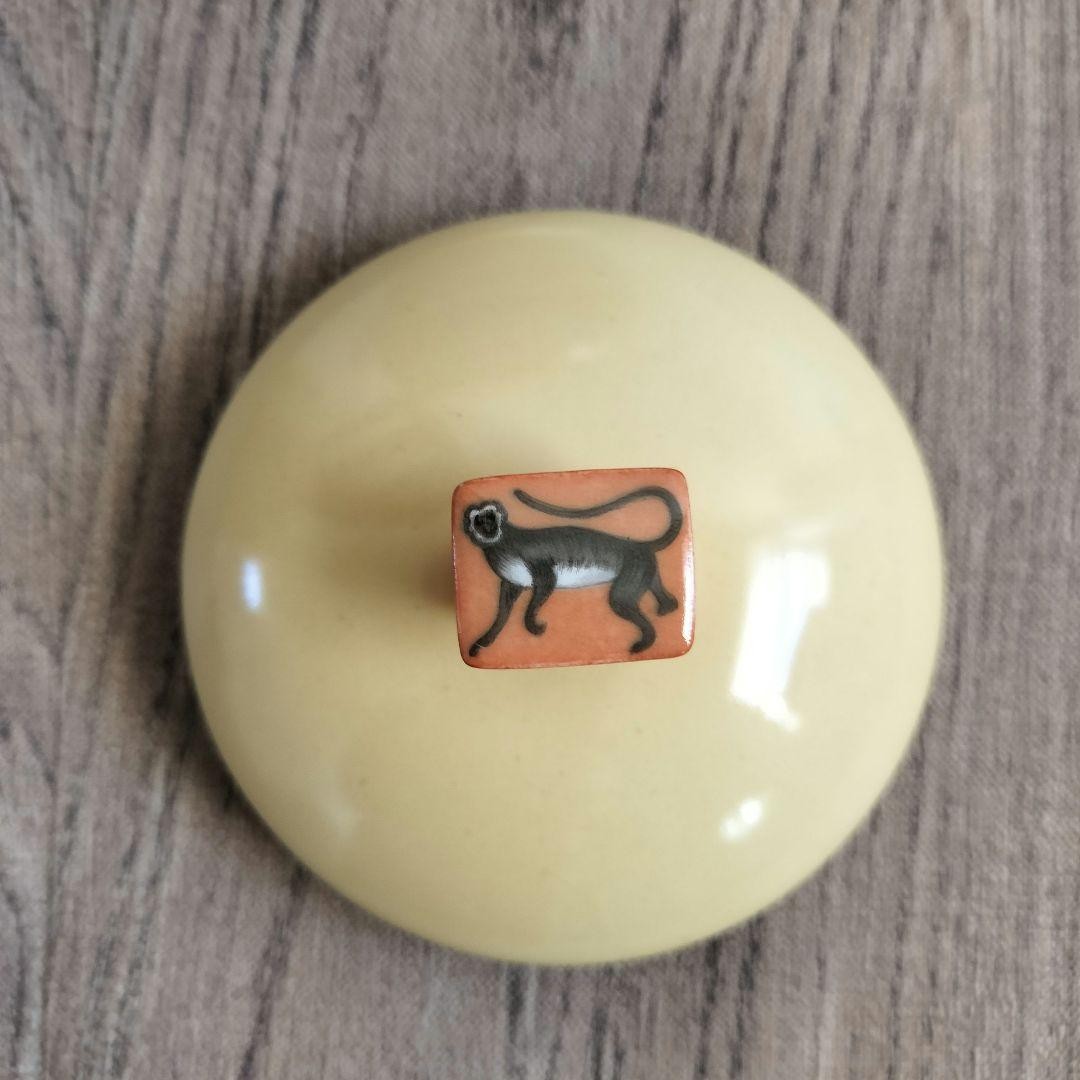 Hermes Paris Tea Pot Africa Orange Porcelain Tableware near mint gift