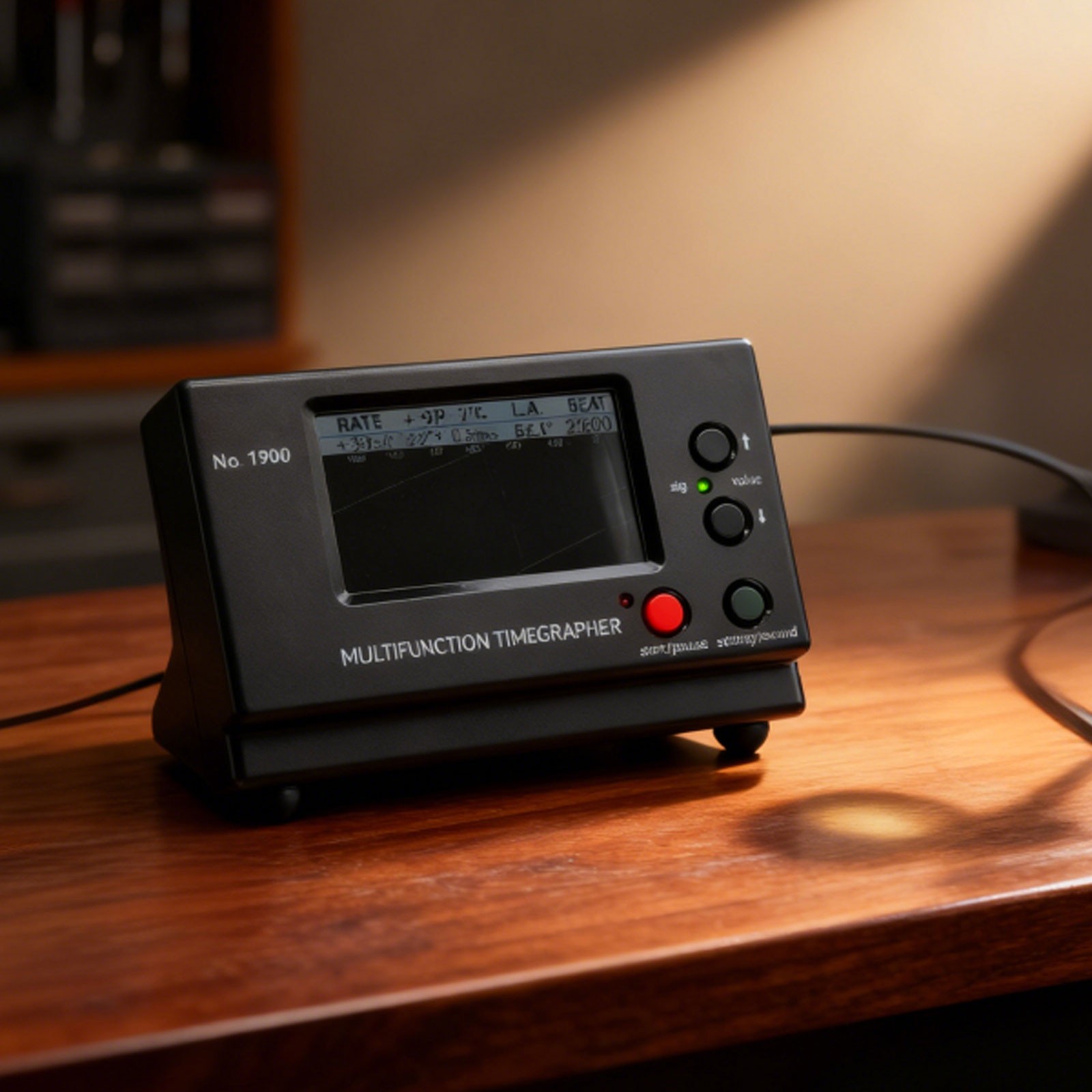 Weishi No.1900 Timegrapher Mechanical Watch Timing Machine Multifunction Black