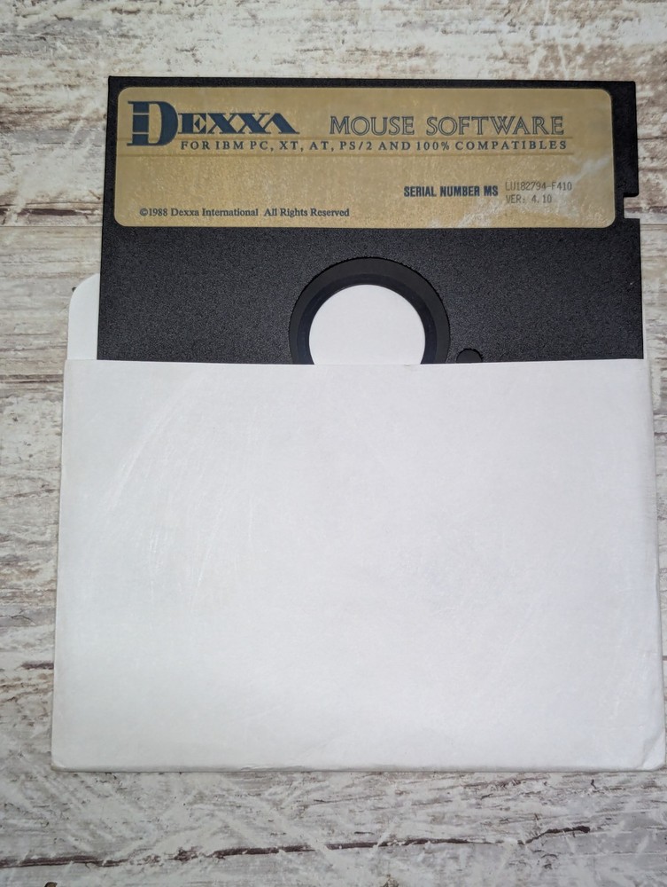 Vintage 5.25" Floppy Disk Dexxa Mouse Software