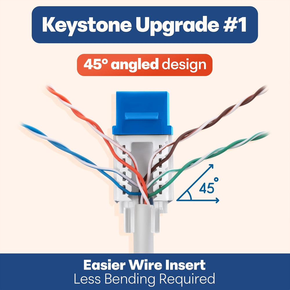Everest 45Term - 45° Angled Speed Termination Keystone Tool - Time Saver Network