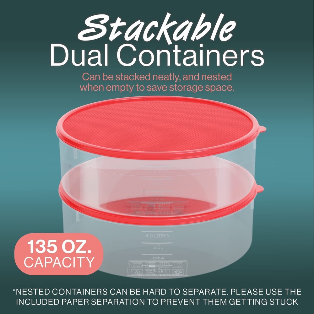 2 Pack Pie Carrier Cake Storage Container with Lid 10.5"Large Round Clear