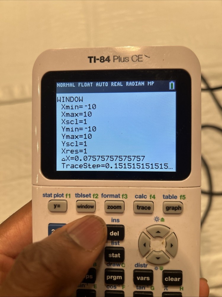 Texas Instruments TI-84 Plus CE White Graphing Calculator Tested W Case Cable