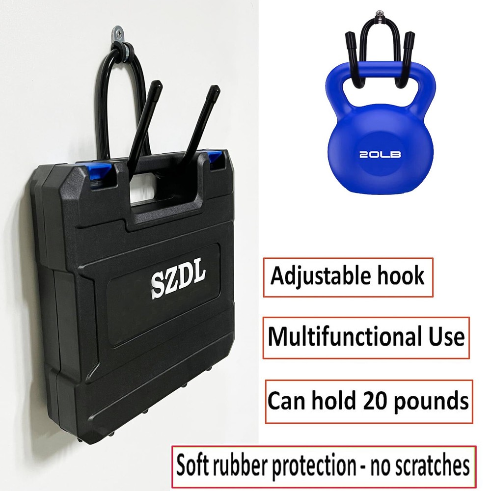 2 Pack Heavy Duty Garage Tools Wall Hooks Wall Mount Power Tools Rack Holder