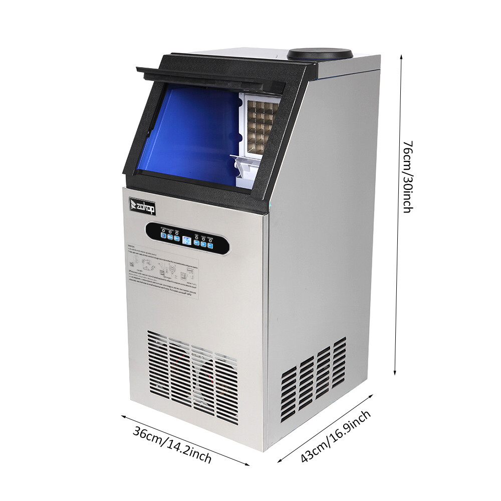 110lb Built-in Commercial Ice Maker Stainless Steel Bar Restaurant Cube Machine