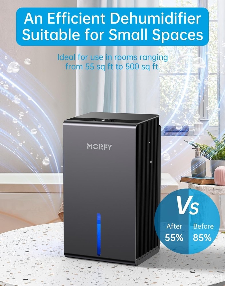 Small Space Dehumidifier with Automatic Defrost - Keep Your Home Moisture-Free