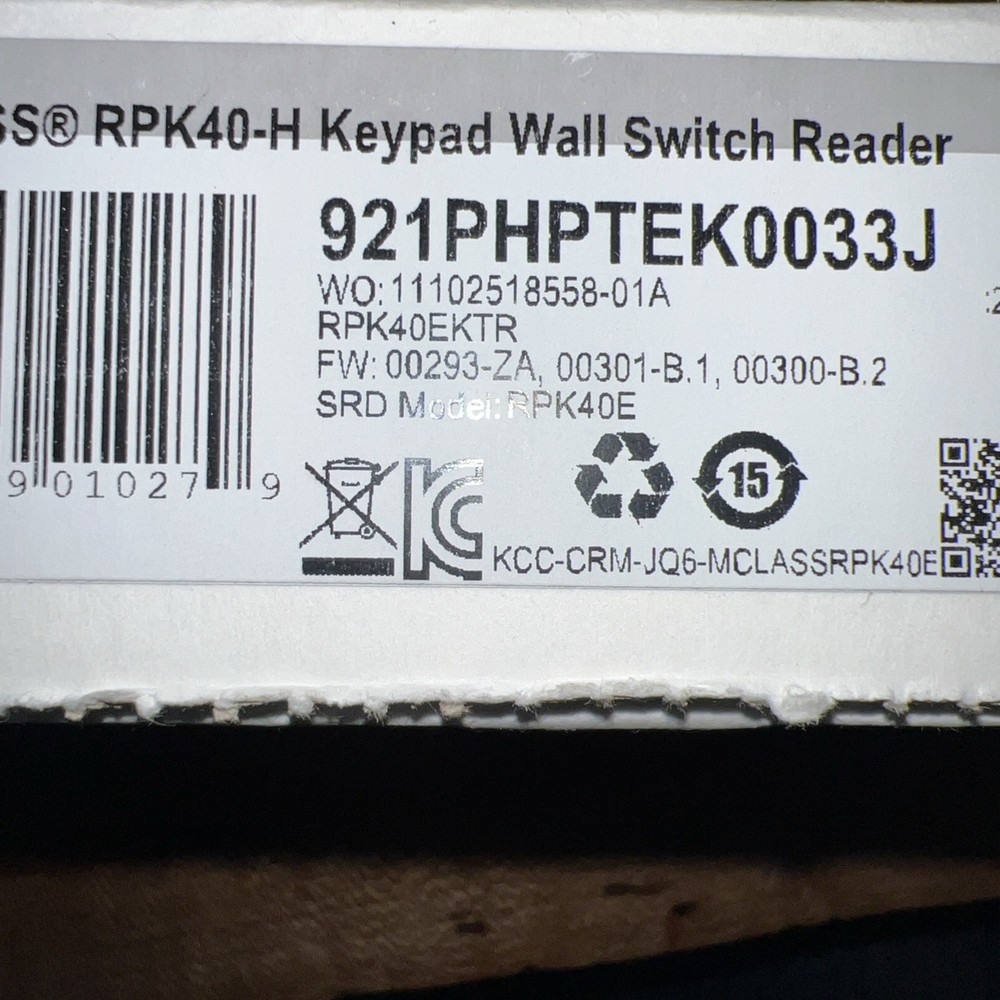 New HID 921PHPTEK0033J Keypad Reader. 2 Available