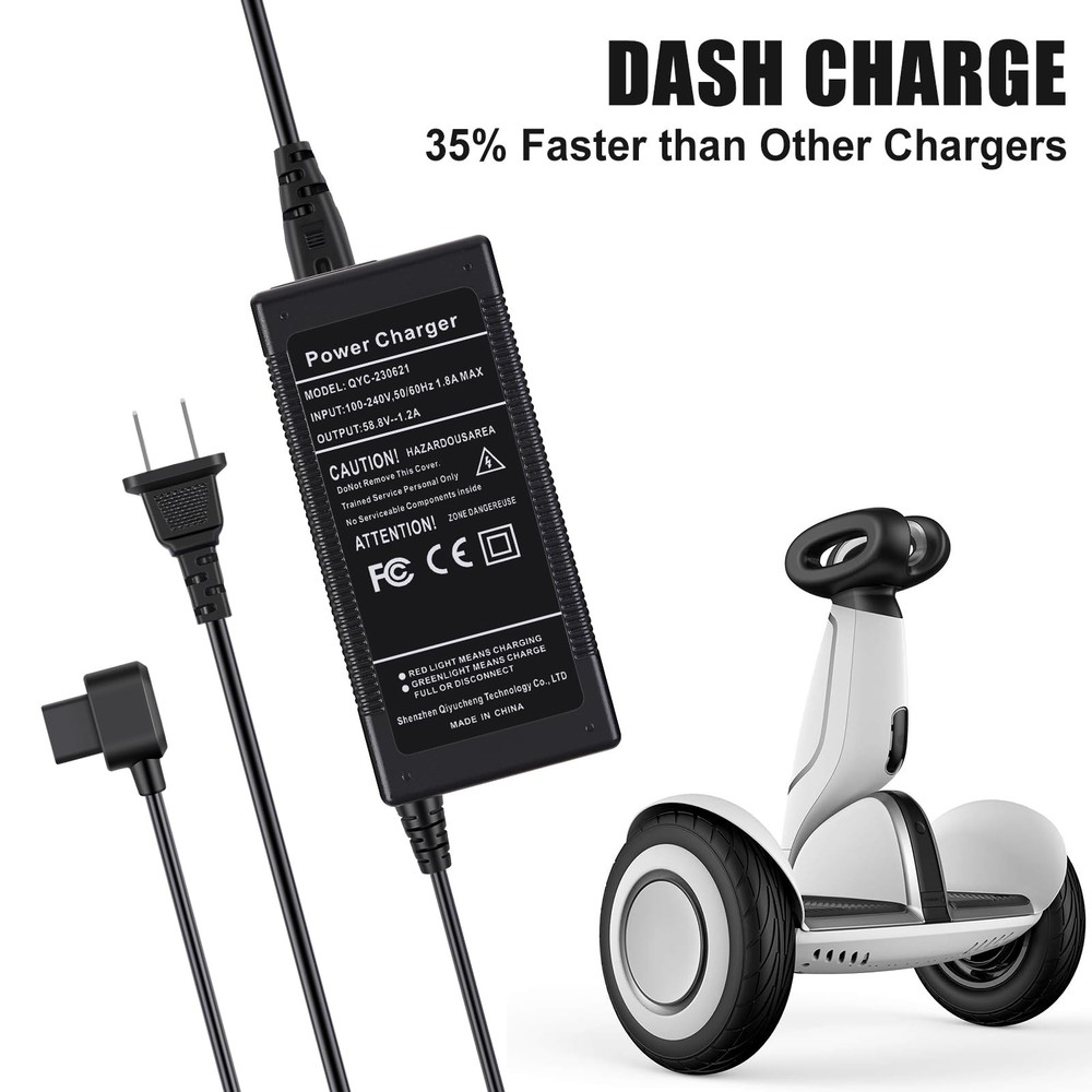 58.8V 1.2A 70W Charger Replacement for Ninebot S-Plus/Mini Plus/S Plus/Mini-Plus