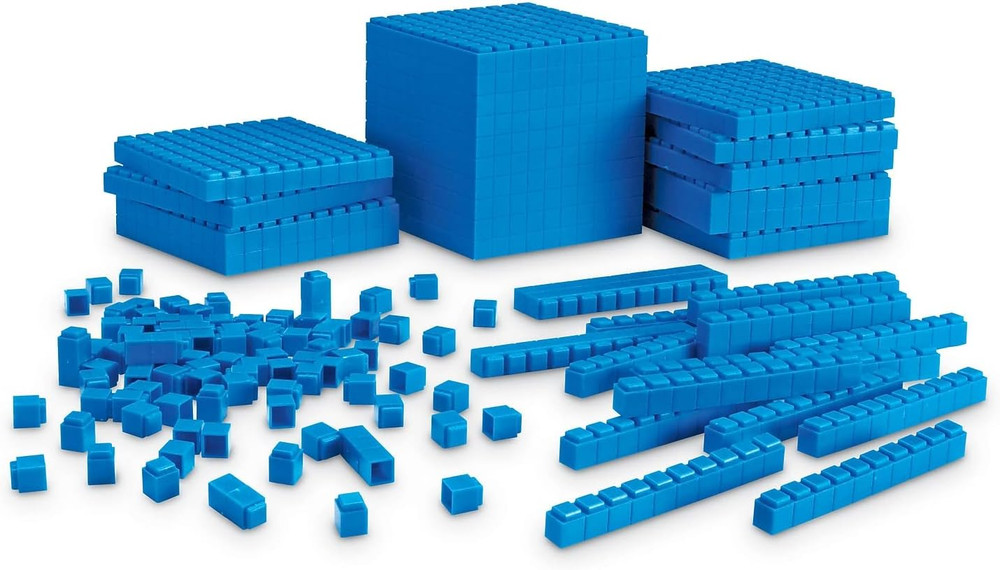 Interlocking Base Ten Starter Set, Early Math, Counting, Connecting Blocks, 141