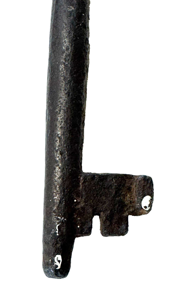 Antique Hand-Forged Solid Iron Skeleton Key 6 3/8” Prison Gate Lock Key Rustic