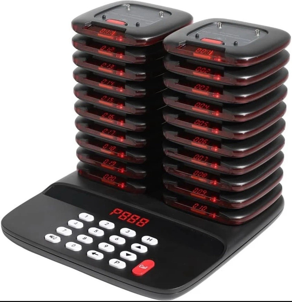 AGJ Restaurant Pager System  Wireless Calling System w/ 20 Pagers Beeper Buzzer