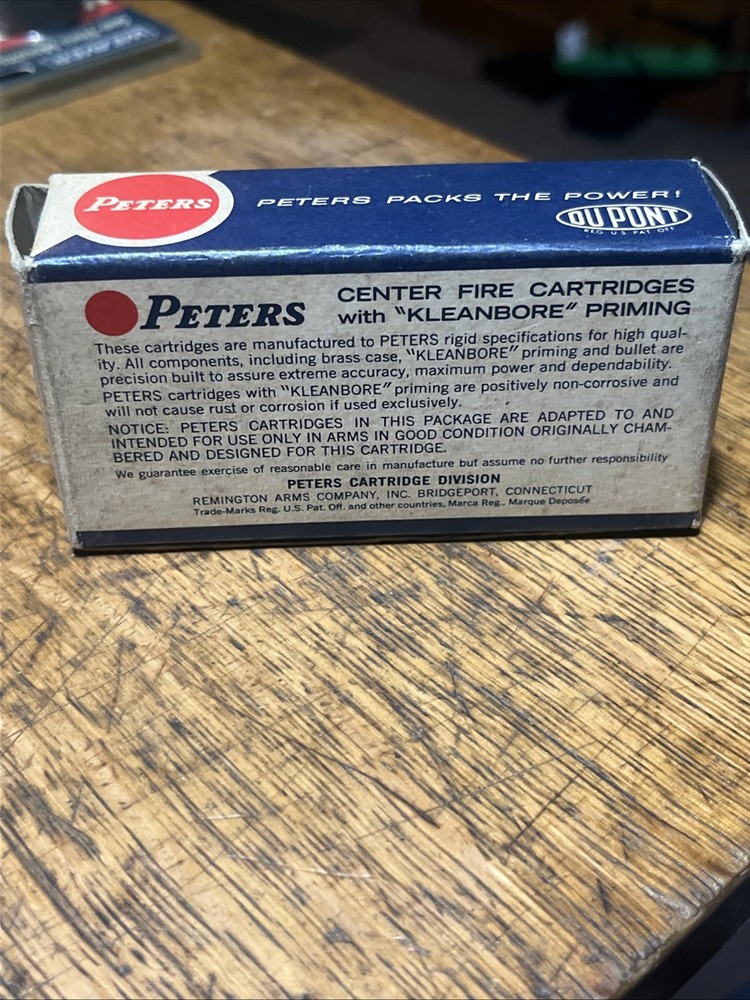 Peter's 25 Auto Empty Box With Insert Vintage Ammo Box