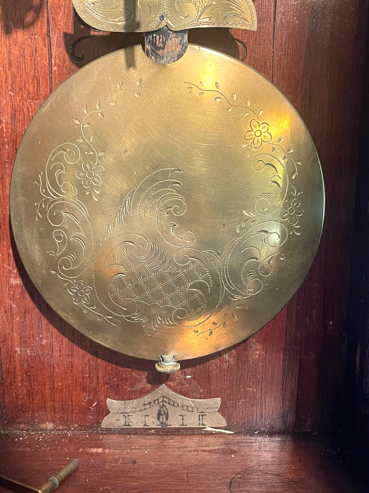 Antique Vienna Grand Sonnera Engraved Wall Regulator