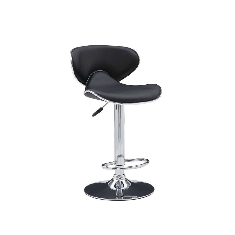Furniture PU, Chrome/Black Barstool