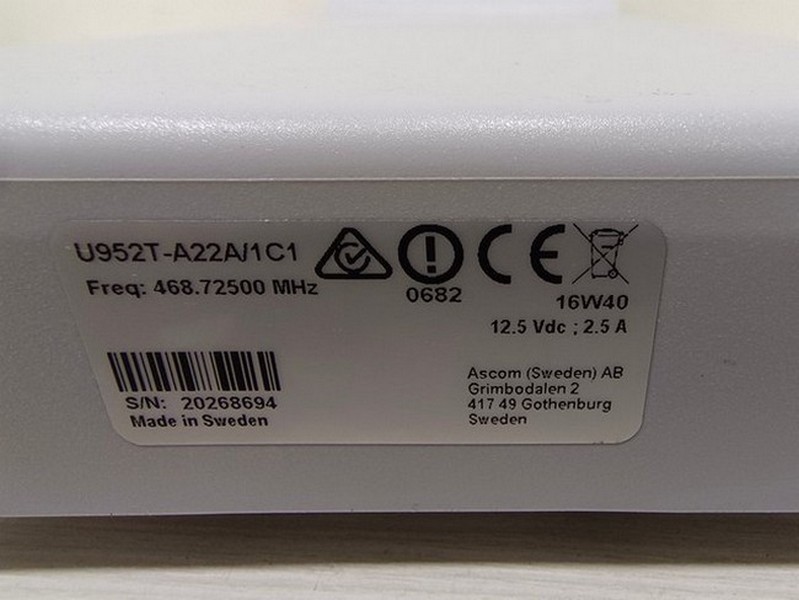 ASCOM 952T SERIES TRANSMITTER U952T-A22A/1C1