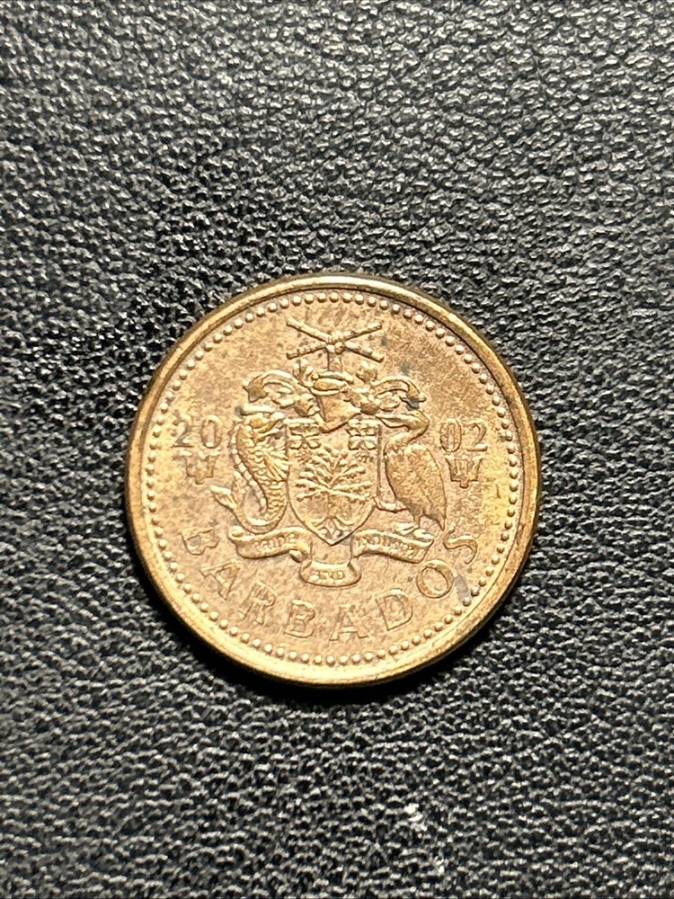 Barbados 2002 1 Cent Trident Circulated One Cent