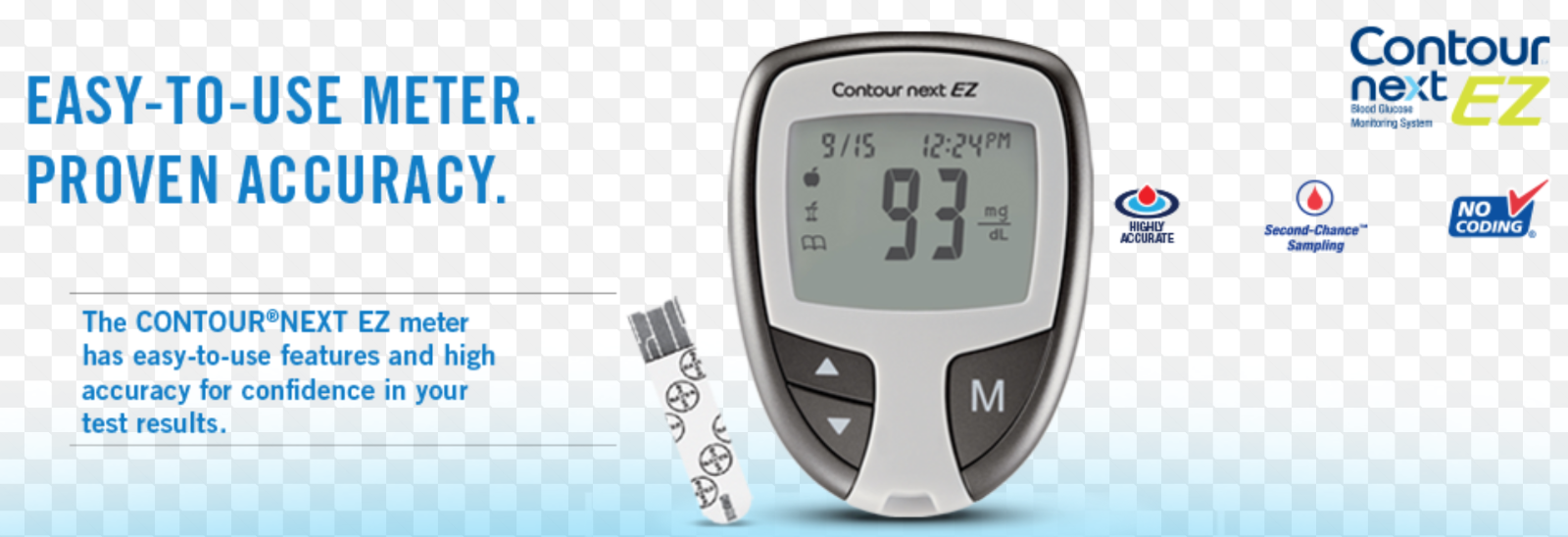 Bayer Contour Next Ez Meter with Case - Diabetic Monitor (Open Box)