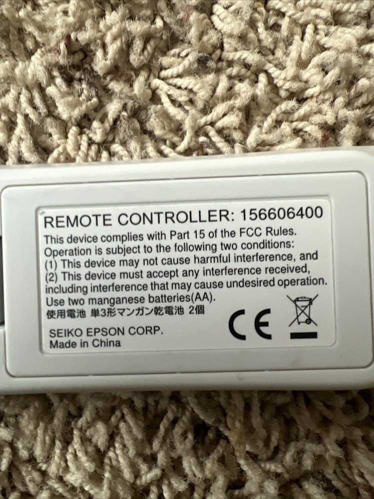 FN Genuine Epson 156606400 Projector Remote Control