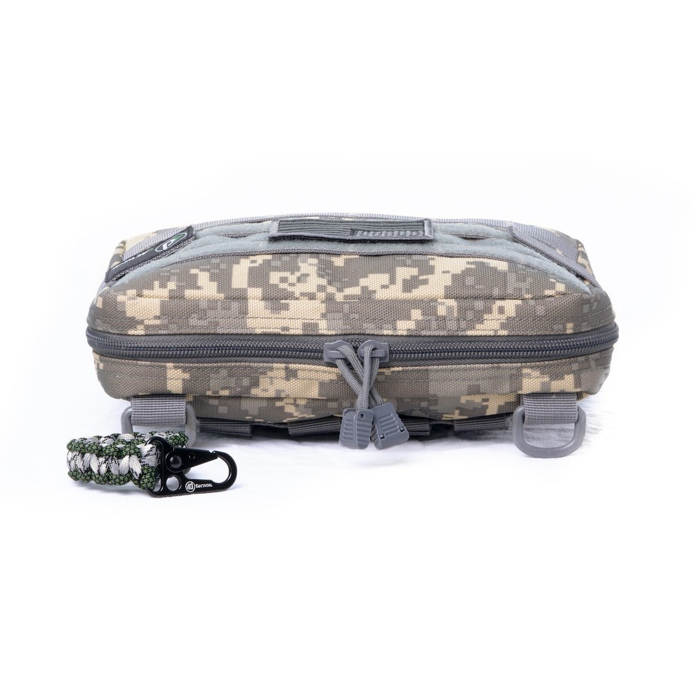 Large Tactical Molle Admin Pouch with Morale Patch and Paracord Tether Super HD