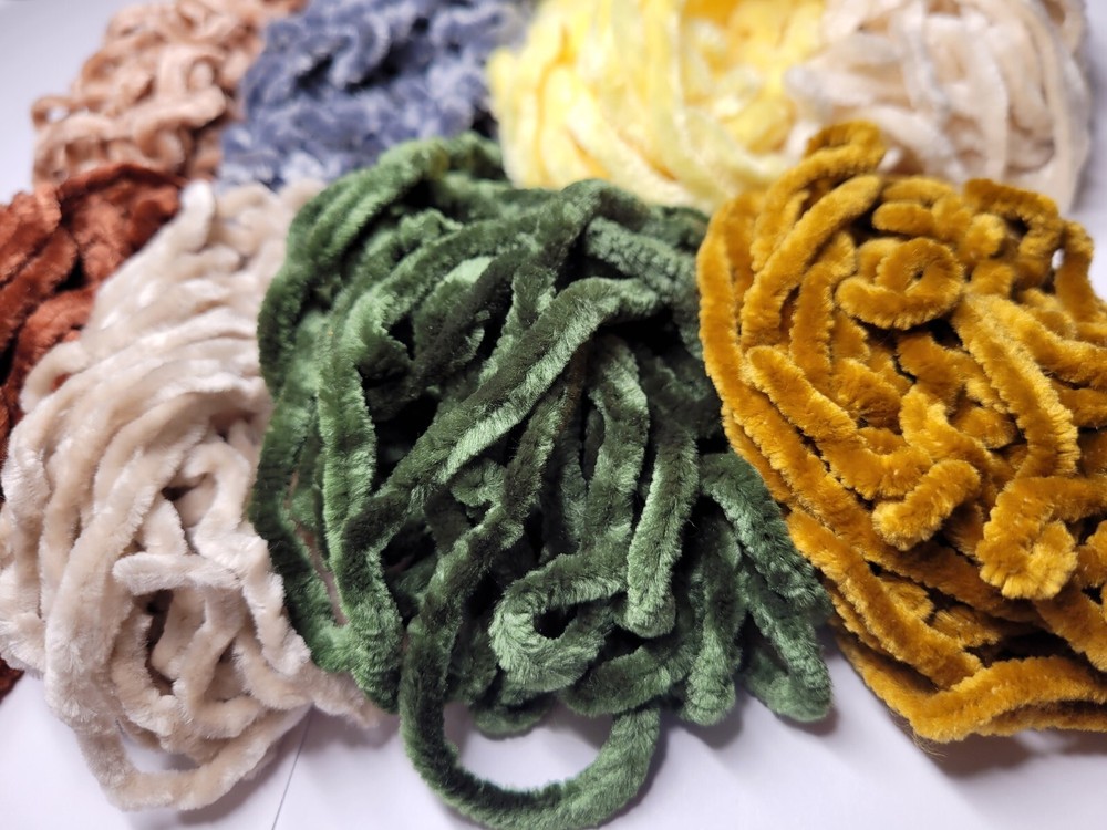 CHENILLE - Medium - 8 COLORS - 5 Yard Pack - FLY TYING MATERIALS - Jigs - NEW!