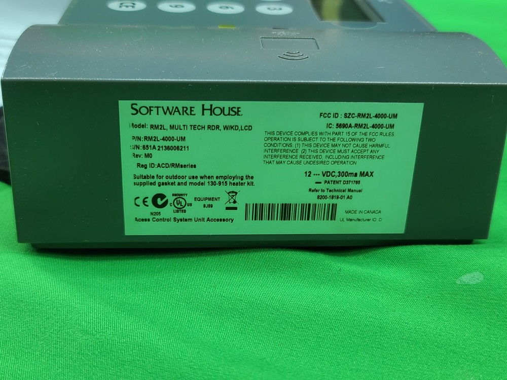 SOFTWARE HOUSE RM2L-4000 MULTI READER W/KEYPAD,LCD