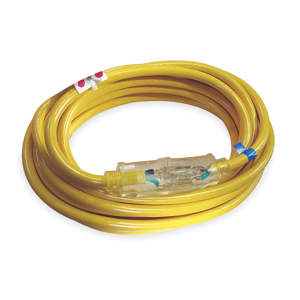 POWER FIRST 4GAC3 Ltd Ext Crd,50ft,10Ga,15A,SJTOW,Yel 4GAC3
