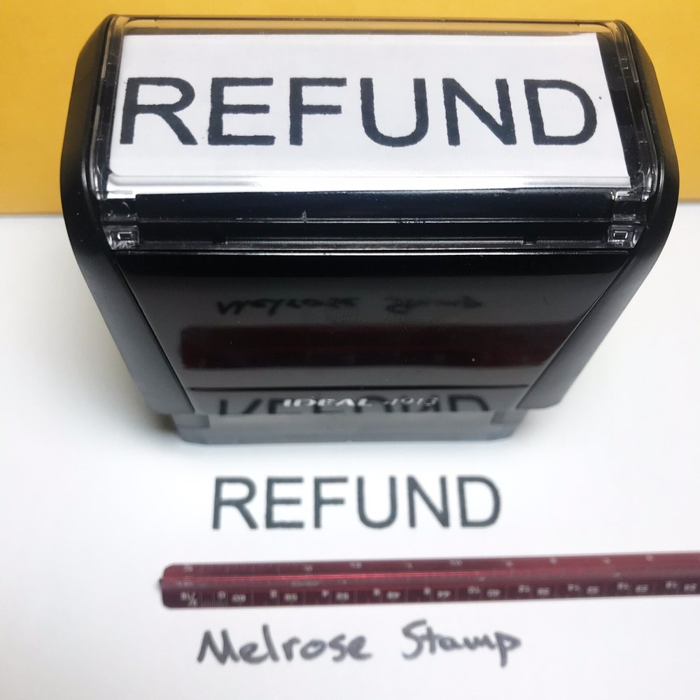 Refund Rubber Stamp Black Ink Self Inking Ideal 4913