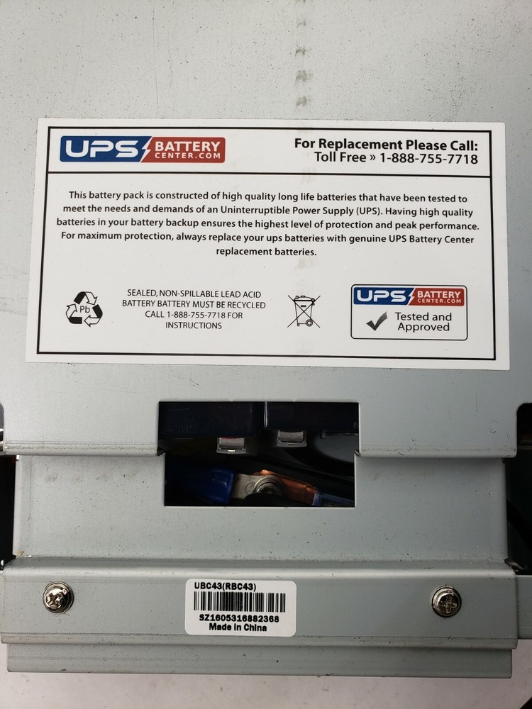 APC UPS Battery Replacement, RBC43, for APC Smart-UPS Models