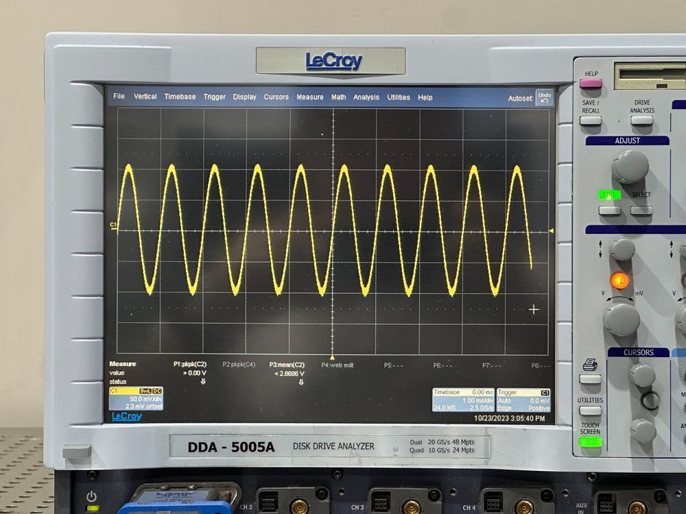LeCroy DDA-5005A Disk Drive Analyzer Opt DDA JTA2, Memory Option XL, w Printer